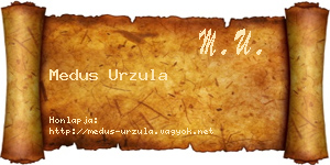 Medus Urzula névjegykártya